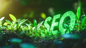 Illustration qui démntre un lien en le référencement seo et un site éco résponsable